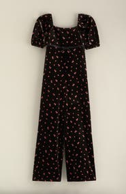 Nordstrom Kids' Velour Wide Leg Jumpsuit