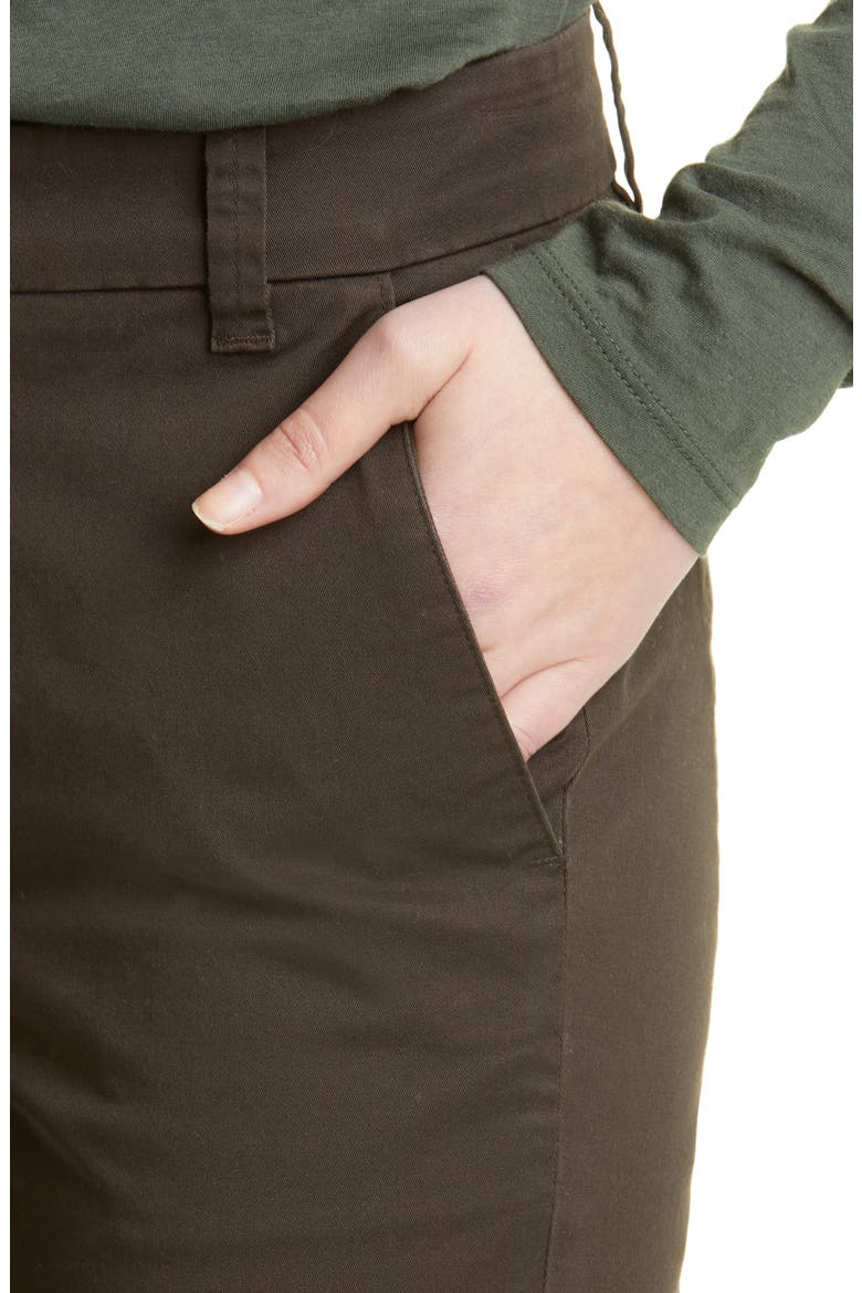 Crop Stretch Cotton Chinos, Alternate, color, DEEP LAUREL