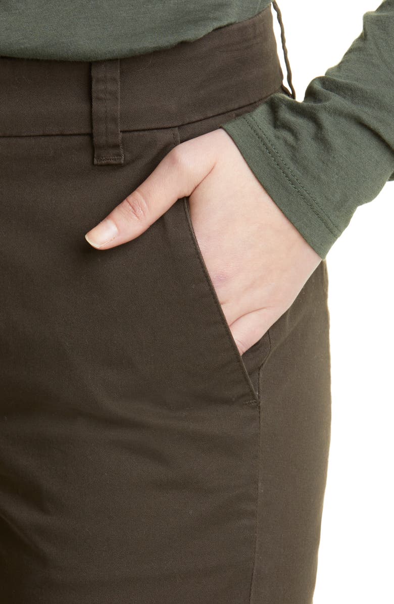 Vince Crop Stretch Cotton Chinos, Alternate, color, Deep Laurel