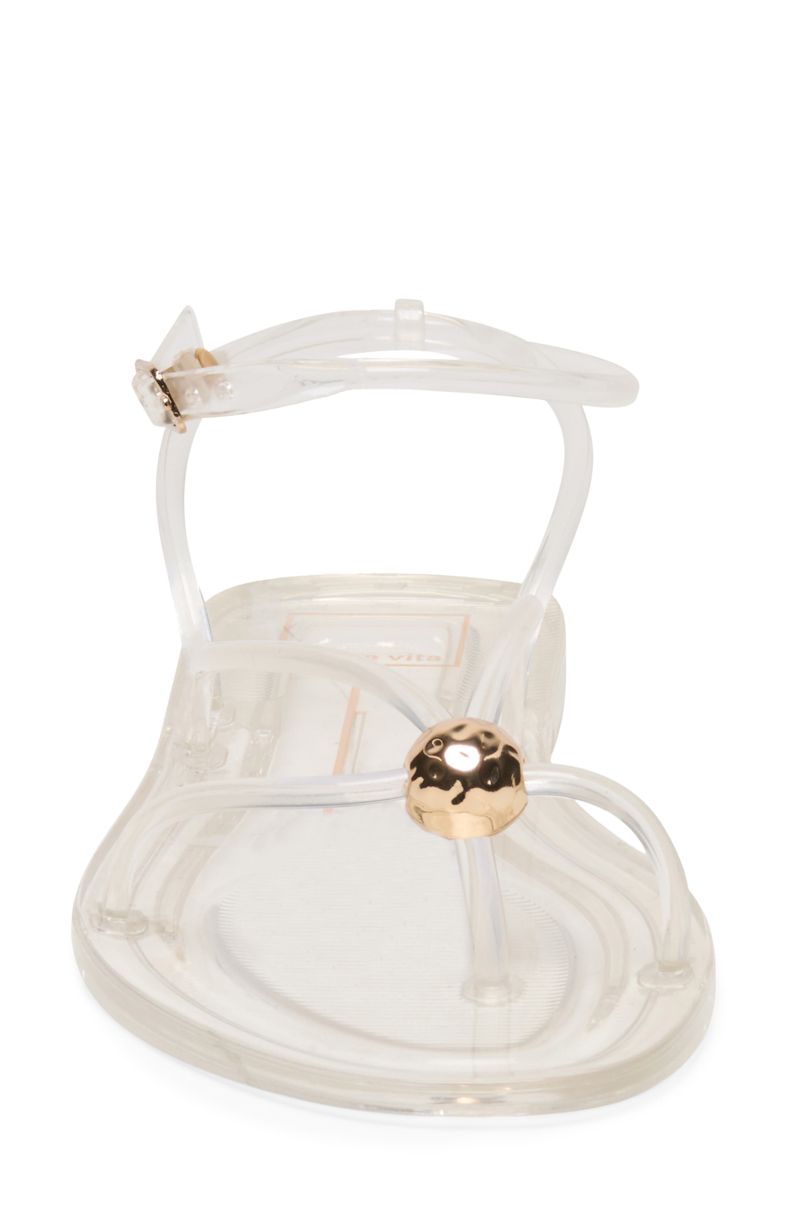 Dolce Vita Kenley Ankle Strap Jelly Sandal, Alternate, color, Crystal