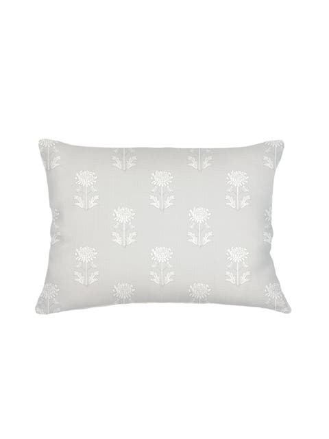 Block Print Linen Pillow with Down Alternative Insert