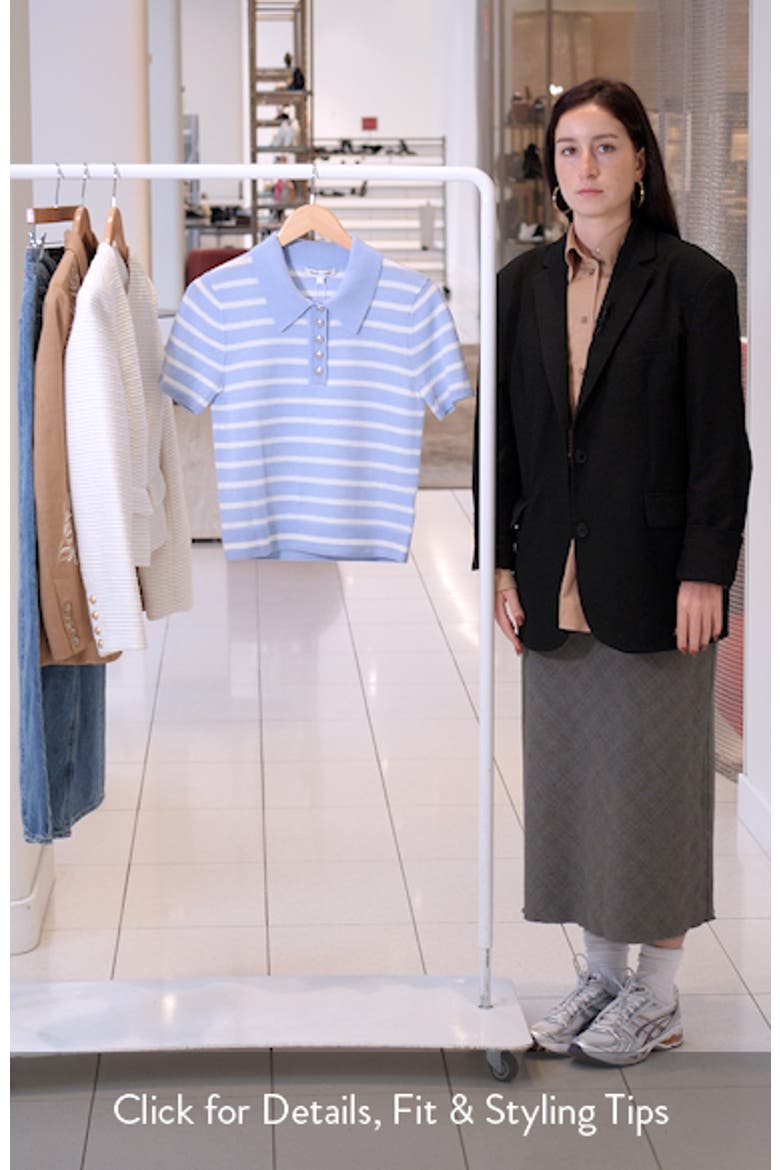 Brandt Stripe Cashmere Polo Sweater video