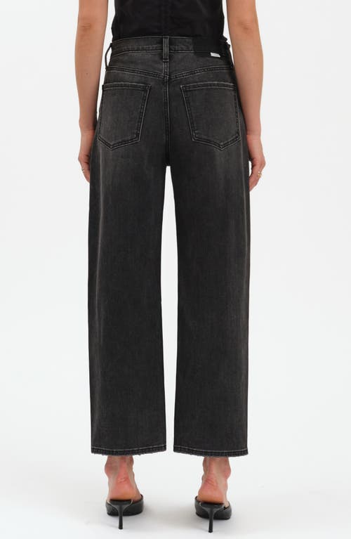 Daze Westward High Waist Ankle Barrel Leg Jeans In Black