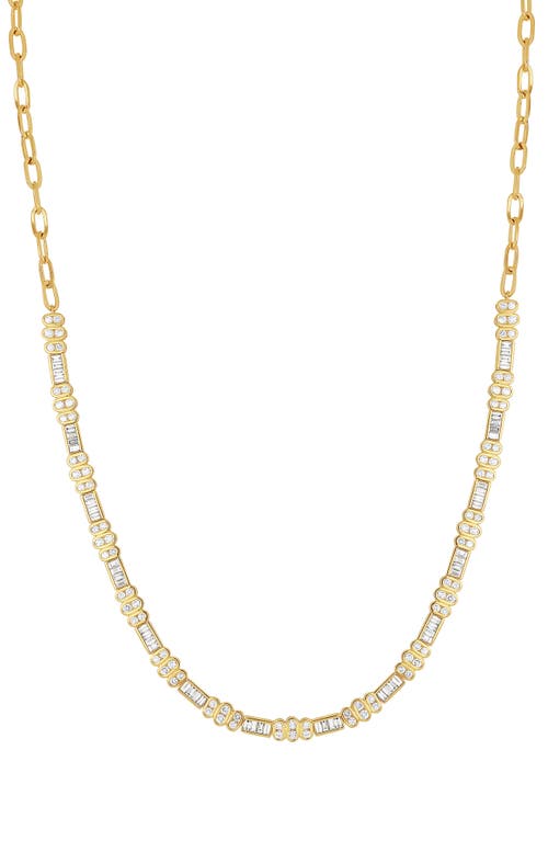 Bony Levy Florentine Tennis Necklace In Gold