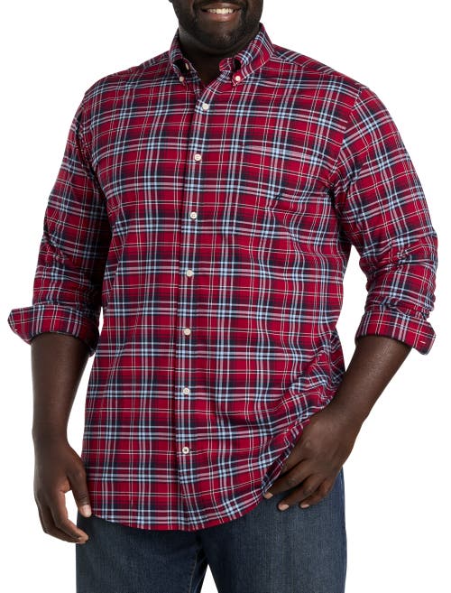 Nautica Plaid Sport Shirt in Nautical Red 