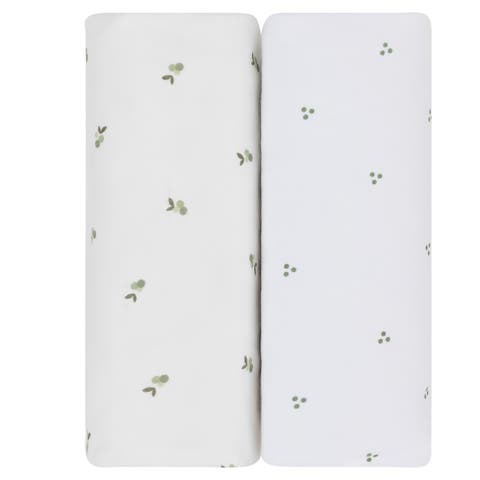 Baby Fitted Waterproof Pack N Play | Mini Portable Crib Sheet Set 2 Packs