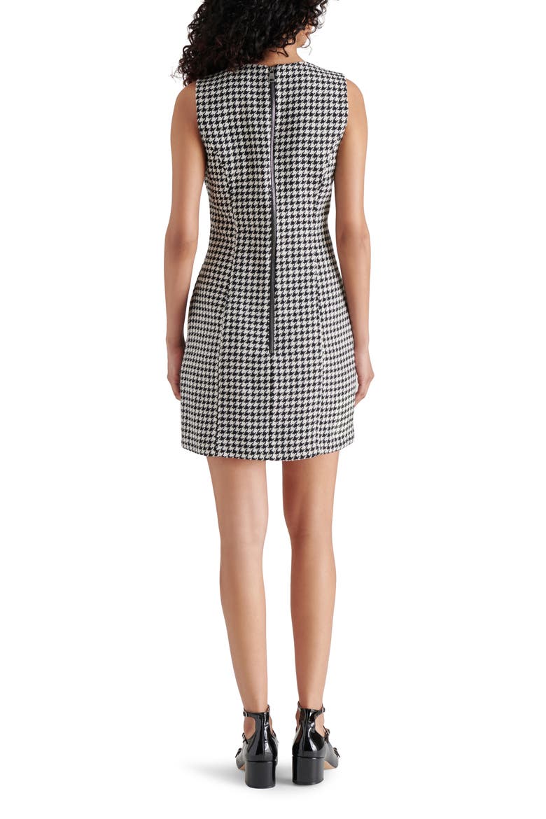 Perri Houndstooth Minidress, Alternate, color, BLACK/ WHITE