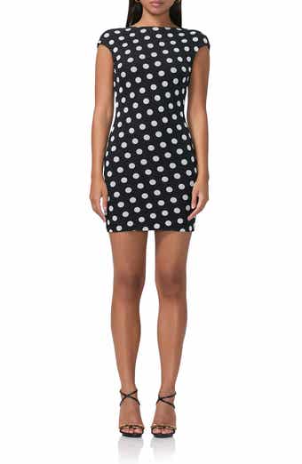 AFRM Mabel Printed Cap Sleeve Mesh Minidress