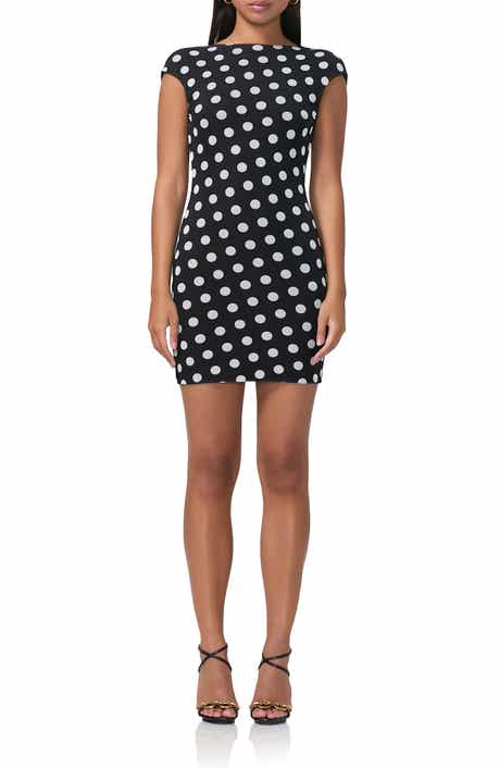 AFRM Mabel Printed Cap Sleeve Mesh Minidress