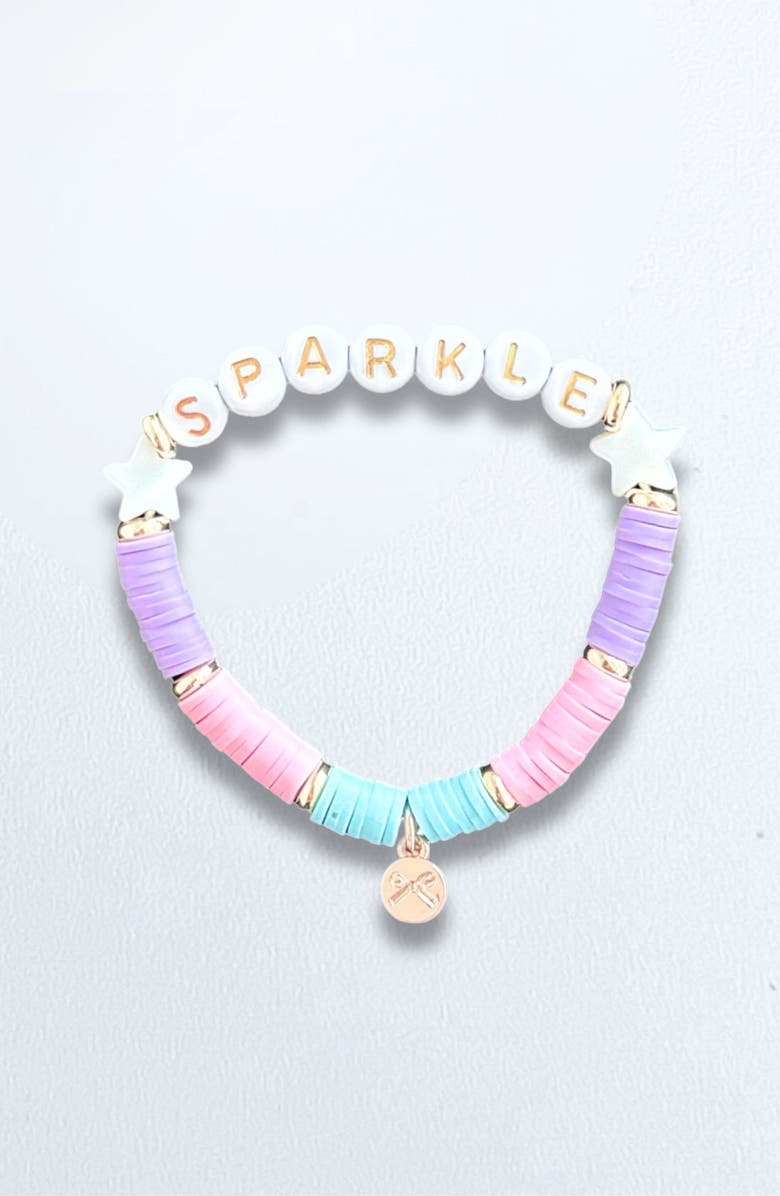 Bits & Bows Sparkle Girls' Bracelet, Main, color, Lavender/Aqua/Pink