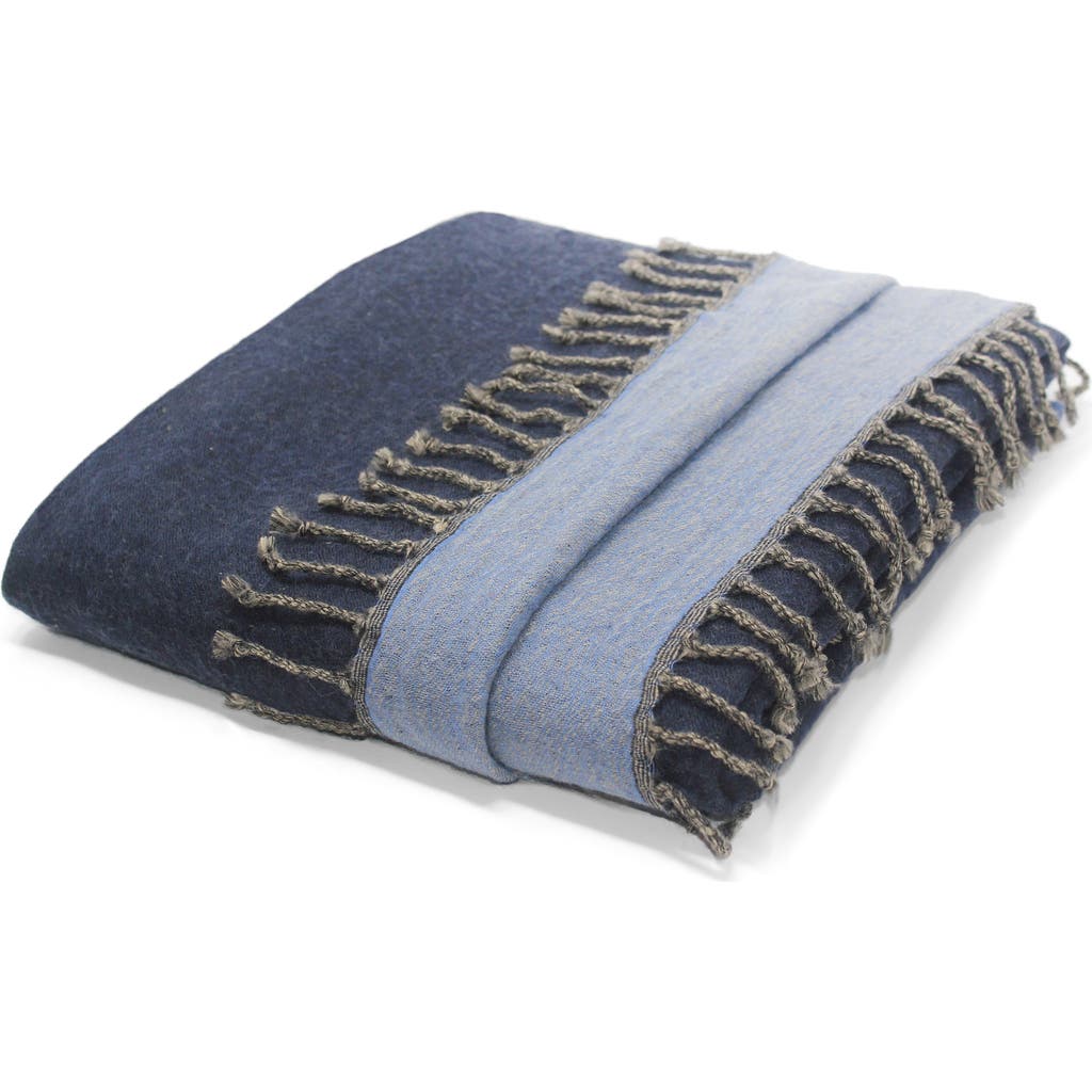 MELANGE HOME MELANGE HOME REVERSIBLE MERINO WOOL THROW BLANKET
