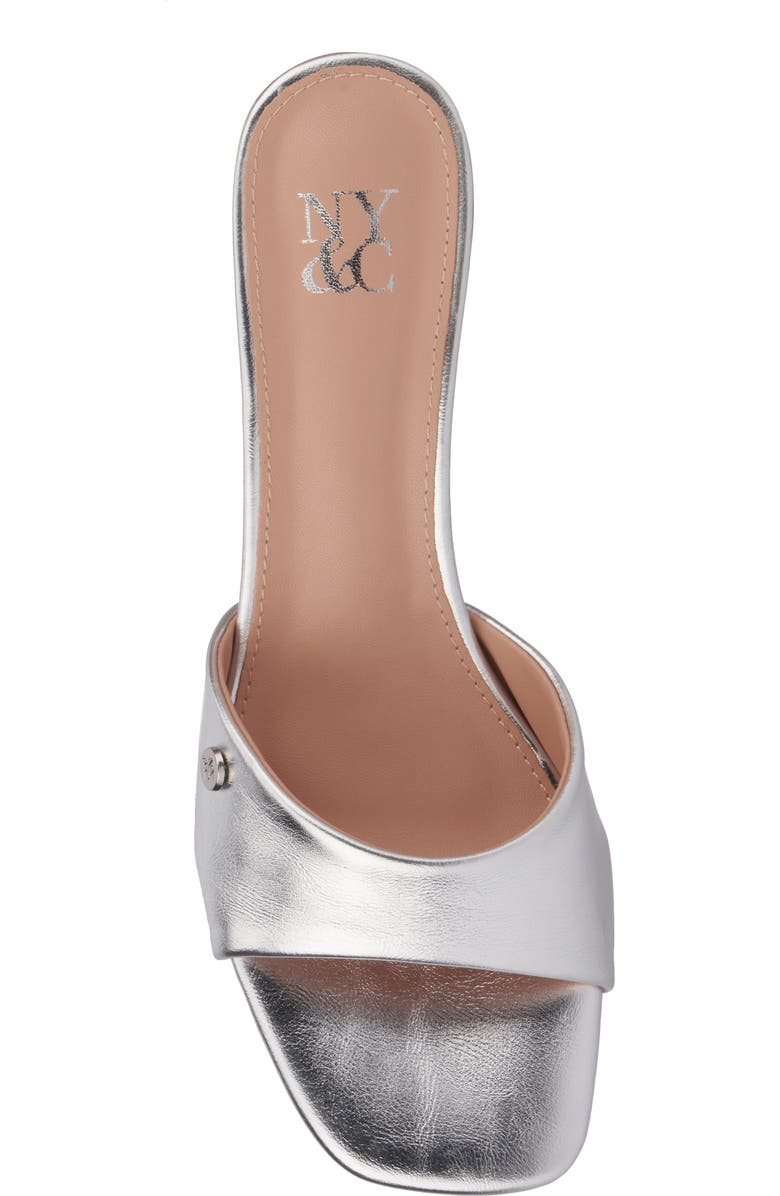 NEW YORK AND COMPANY Gaia Kitten Heel Sandal, Alternate, color, Silver