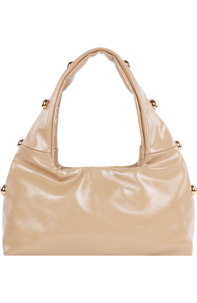 JASON WU Studded Patent Shoulder Bag, Alternate, color, Tan