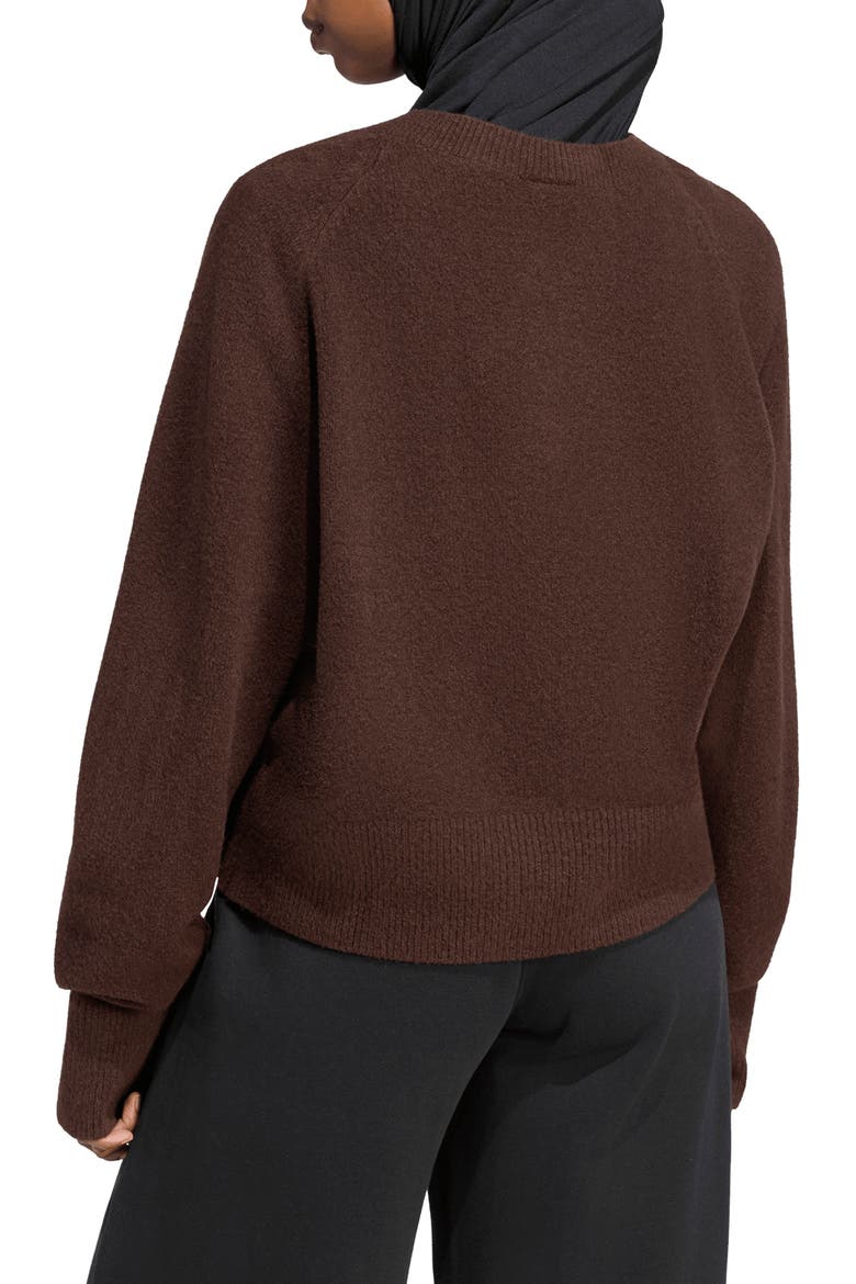 Knit V-Neck Sweater, Alternate, color, AURORA COFFEE