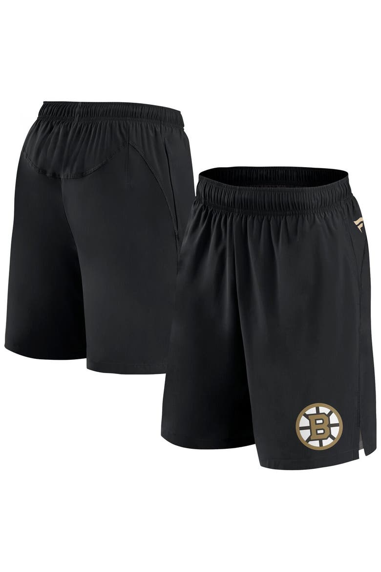 Men's Fanatics Branded  Black Boston Bruins Authentic Pro Tech Shorts, Main, color, Black