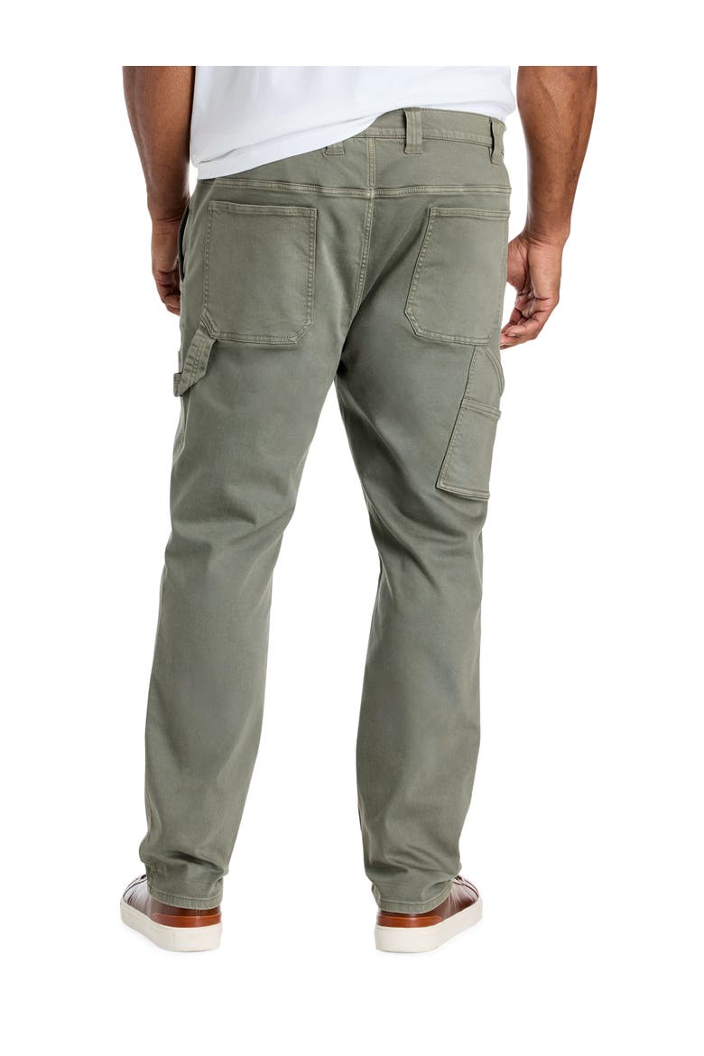 Big & Tall Reinforced Tapered-Fit Carpenter Jeans, Alternate, color, CASTOR OLIVE