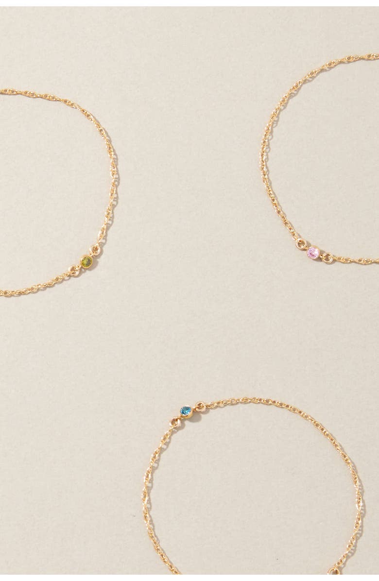 Set & Stones Birthstone Bracelet, Alternate, color, Gold / November