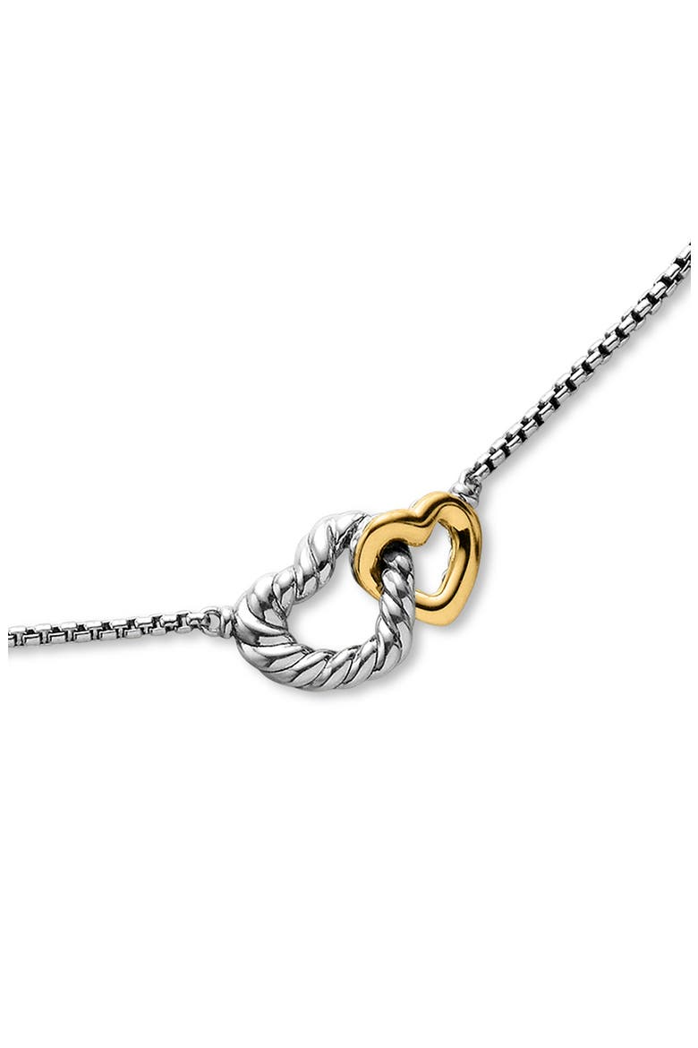 Cable Collectibles® Interlocking Heart Necklace, Alternate, color, SILVER
