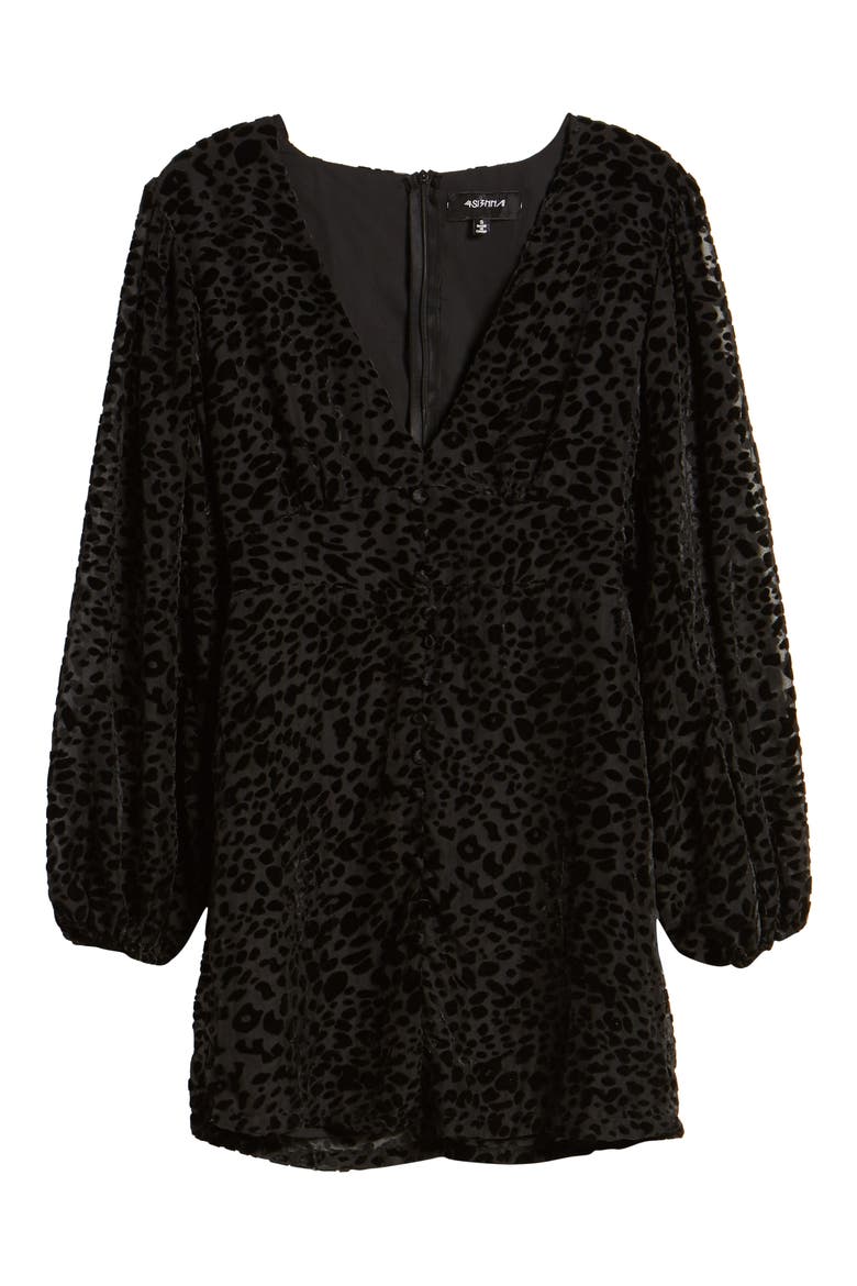 Mara Long Sleeve Dress, Alternate, color, BLACK