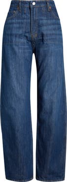 Re/Done The Rewind Reversible High Waist Crop Barrel Leg Jeans