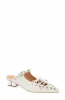 Ganni Eyelets Lace-Up Mule
