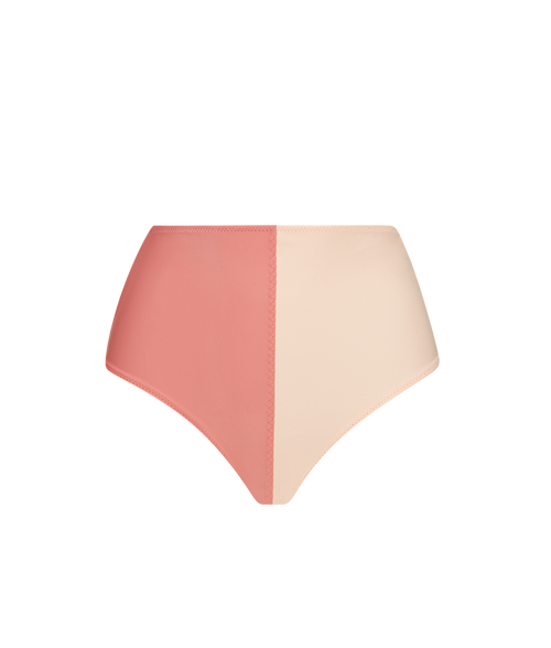 Ansea The Reversible High Waist Bottom In Pink/maroon