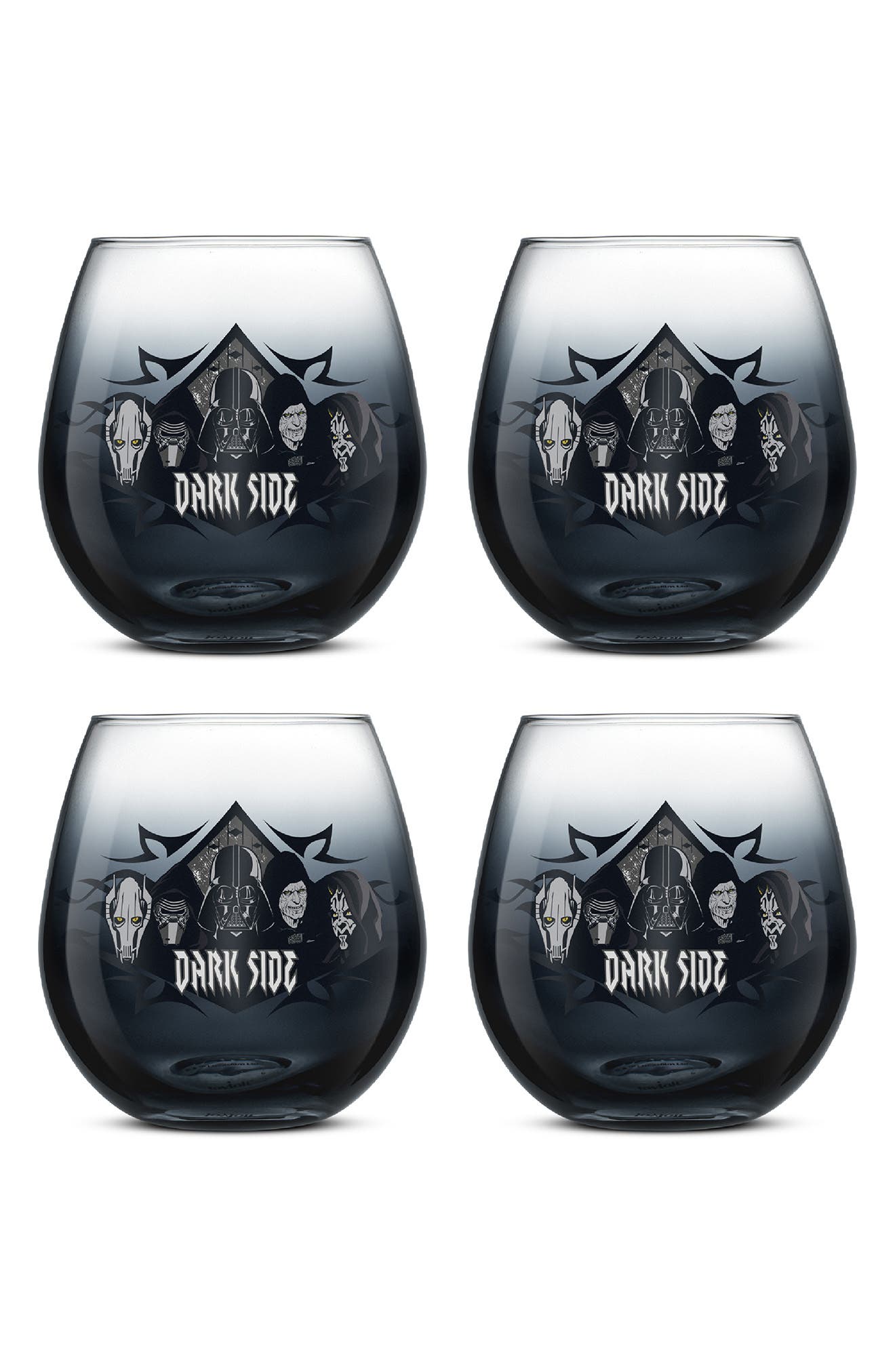Star Wars Dark Side Set of 4 Stemless Drinking Glasses