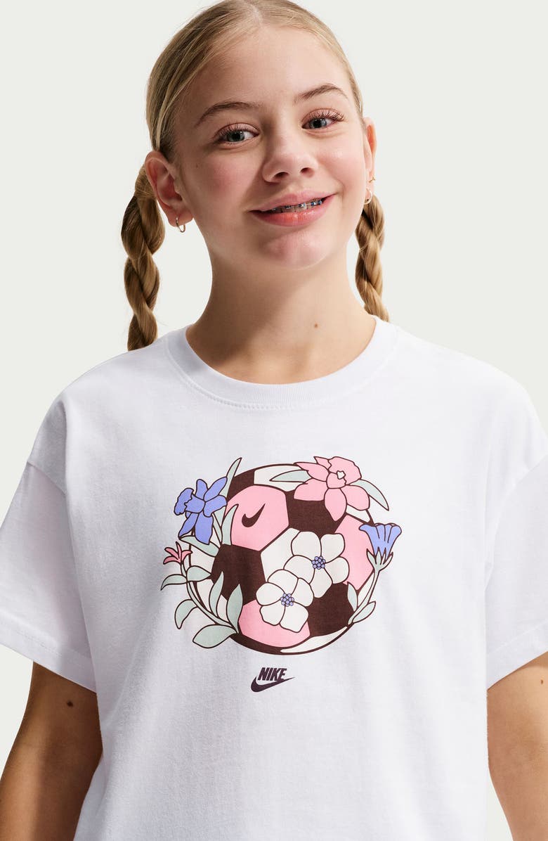 Nike Kids' Sportswear Essential Soccer Boxy Graphic T-Shirt, Alternate, color, 