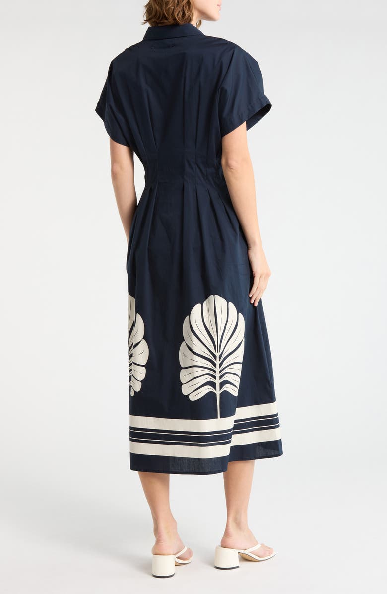Ellen Tracy Poplin Shirtdress, Alternate, color, Navy