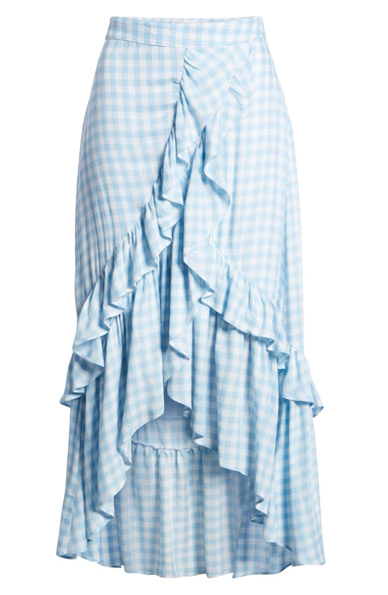 Lost + Wander Fiesta Ruffle Gingham Skirt, Alternate, color, 