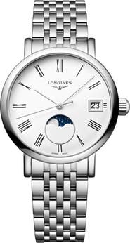 Longines Elegant Collection Moonphase Bracelet Watch, 30mm