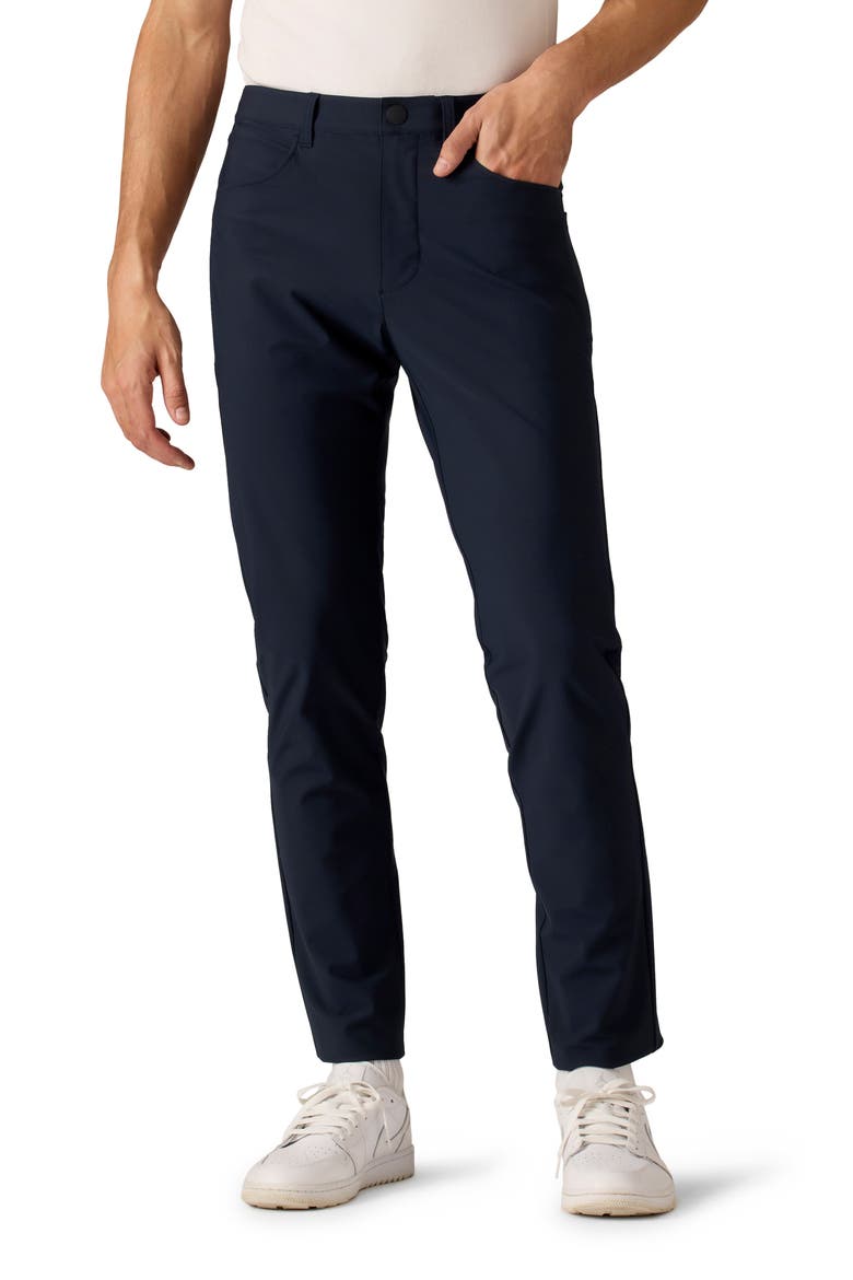 Momentum Water Repellent Flat Front Golf Pants, Main, color, TRUE NAVY