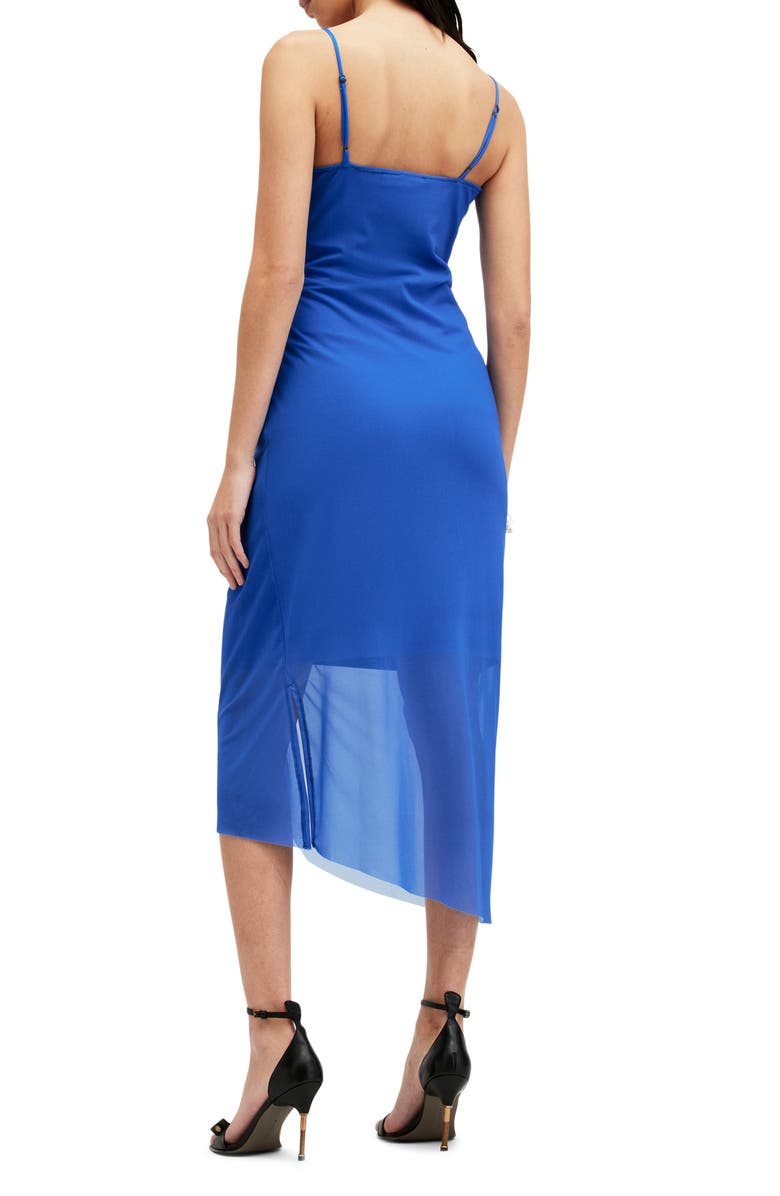 AllSaints Ulla Mesh Slipdress, Alternate, color, Electric Blue