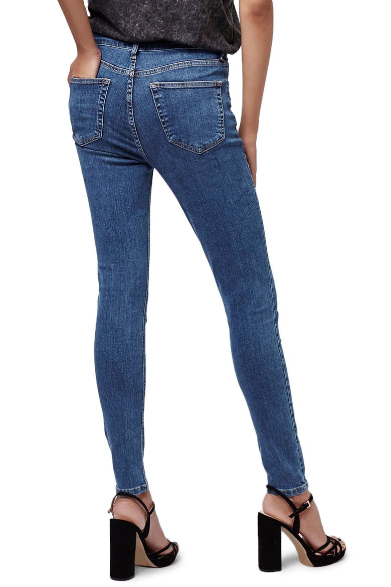 Jamie High Waist Skinny Jeans, Alternate, color, MID BLUE