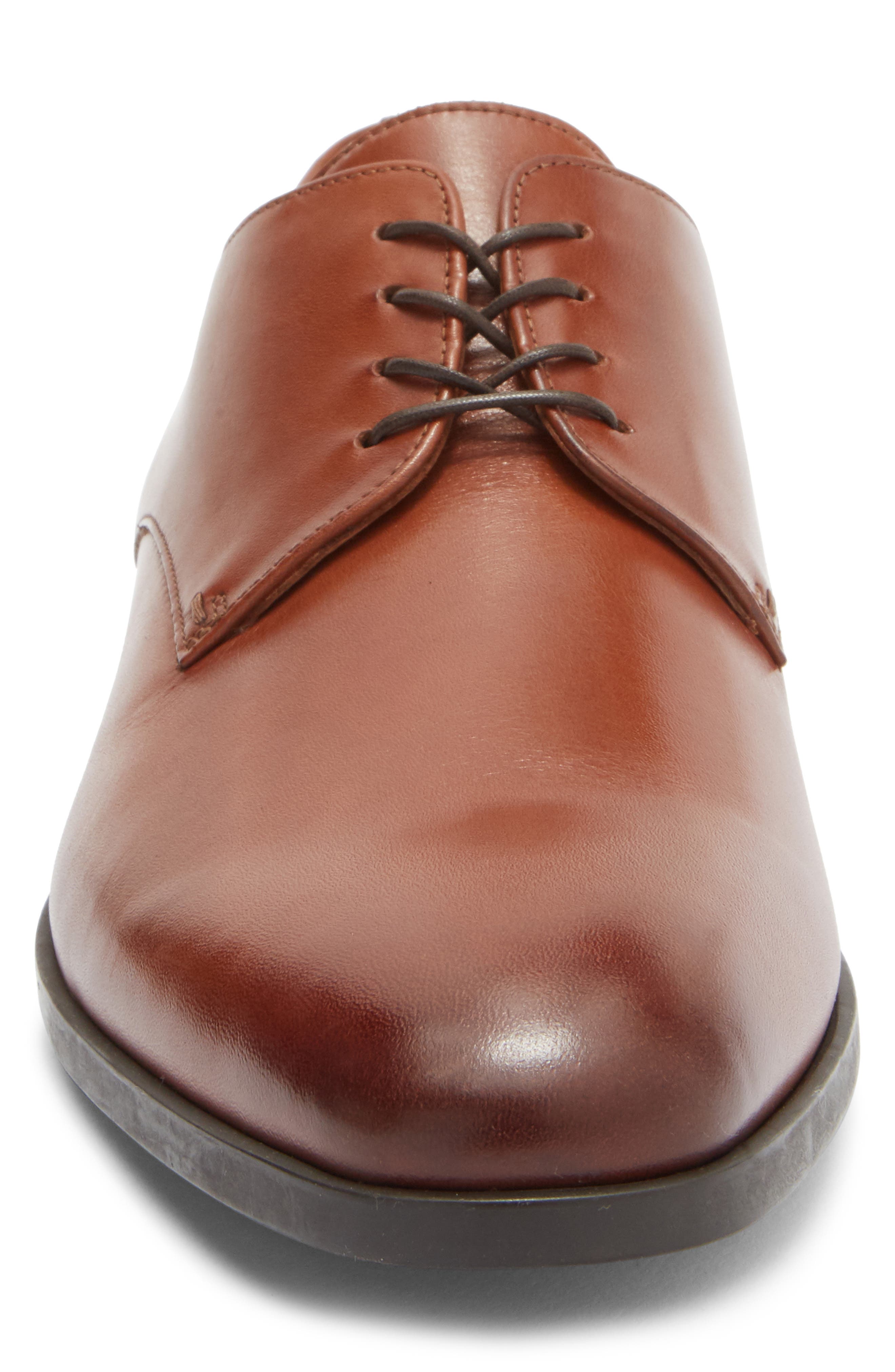 BOSS Kensington Leather Derby, Alternate, color, Medium Brown