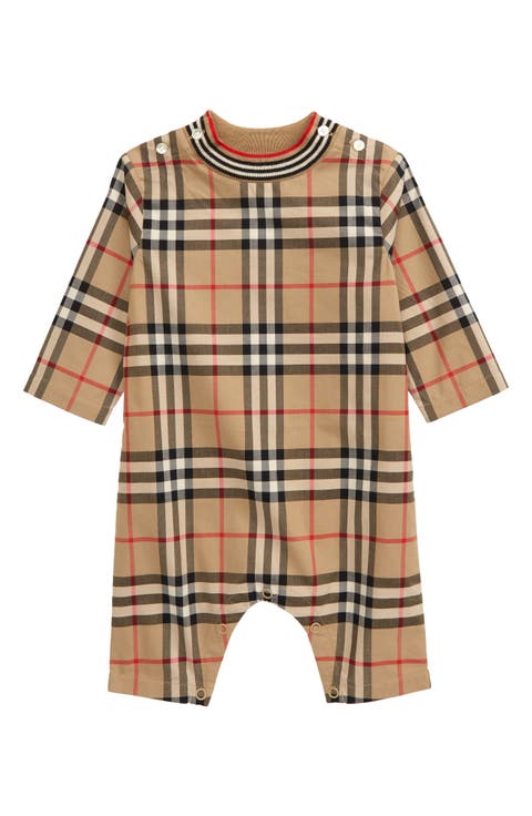 Michael Check Cotton Romper (Baby)