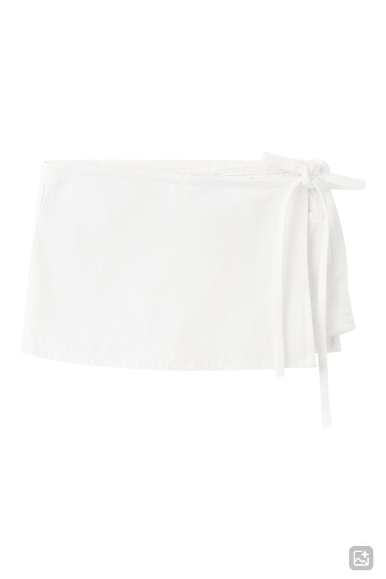 Convertible Denim Skort, Alternate, color, OFF WHITE