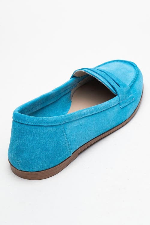 Forever & Always Shoes Dorothy Leather Loafer In Blue