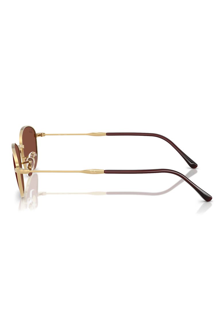 58mm Irregular Oval Sunglasses, Alternate, color, ARISTA / RED