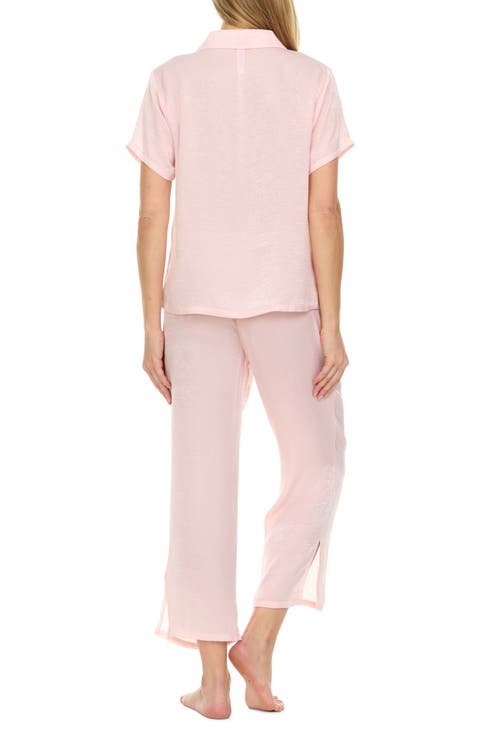 Laurena Sandwashed Charmeuse Capri Pajamas