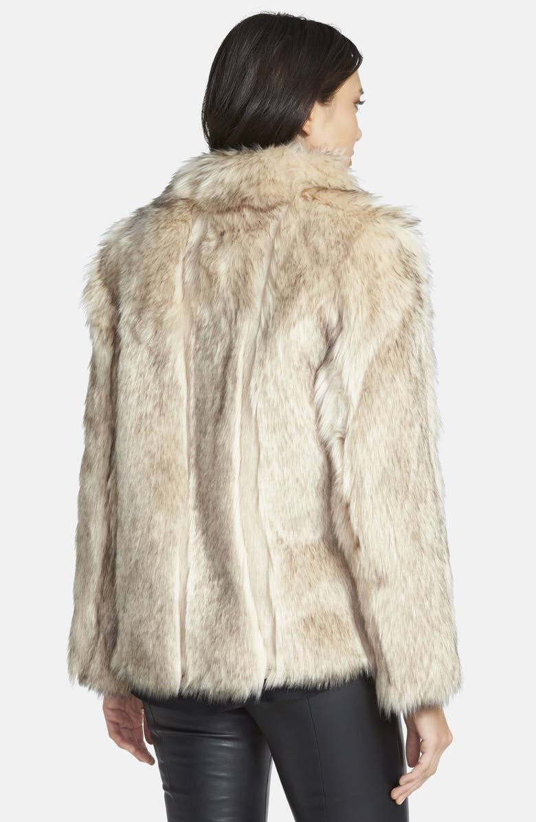 Topshop 'Leah' Faux Fur Coat, Alternate, color, 