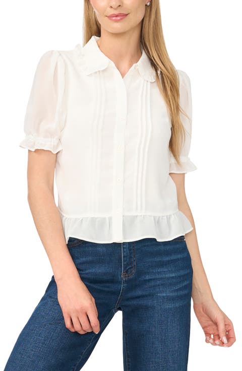 Pintuck Chiffon Shirt