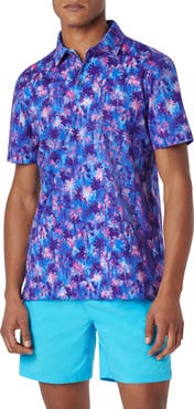 Bugatchi Victor OoohCotton® Palm Tree Print Polo
