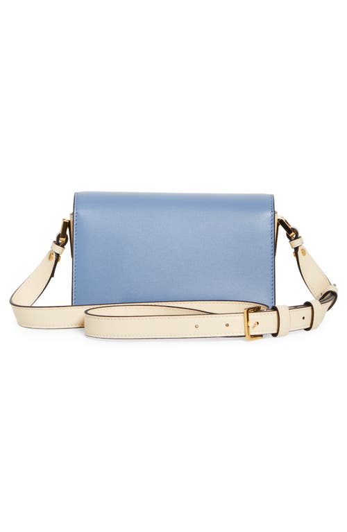 Marni Mini Trunkaroo Colorblock Leather Shoulder Bag In Opal/cinnamon/shell