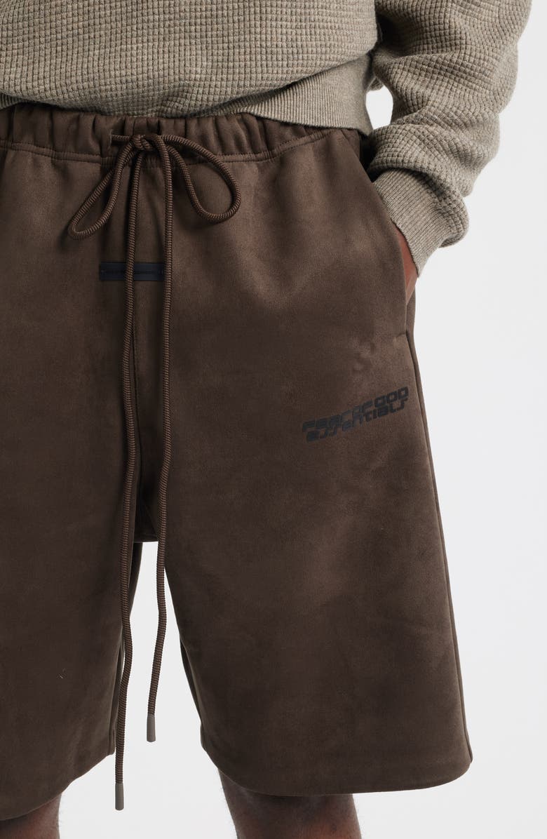 Fear of God Essentials Relaxed Sweat Shorts, Alternate, color, Brown