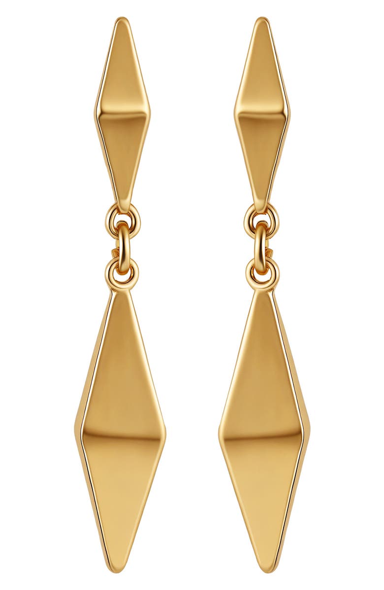 Vince Camuto Pyramid Linear Drop Earrings, Alternate, color, Gold