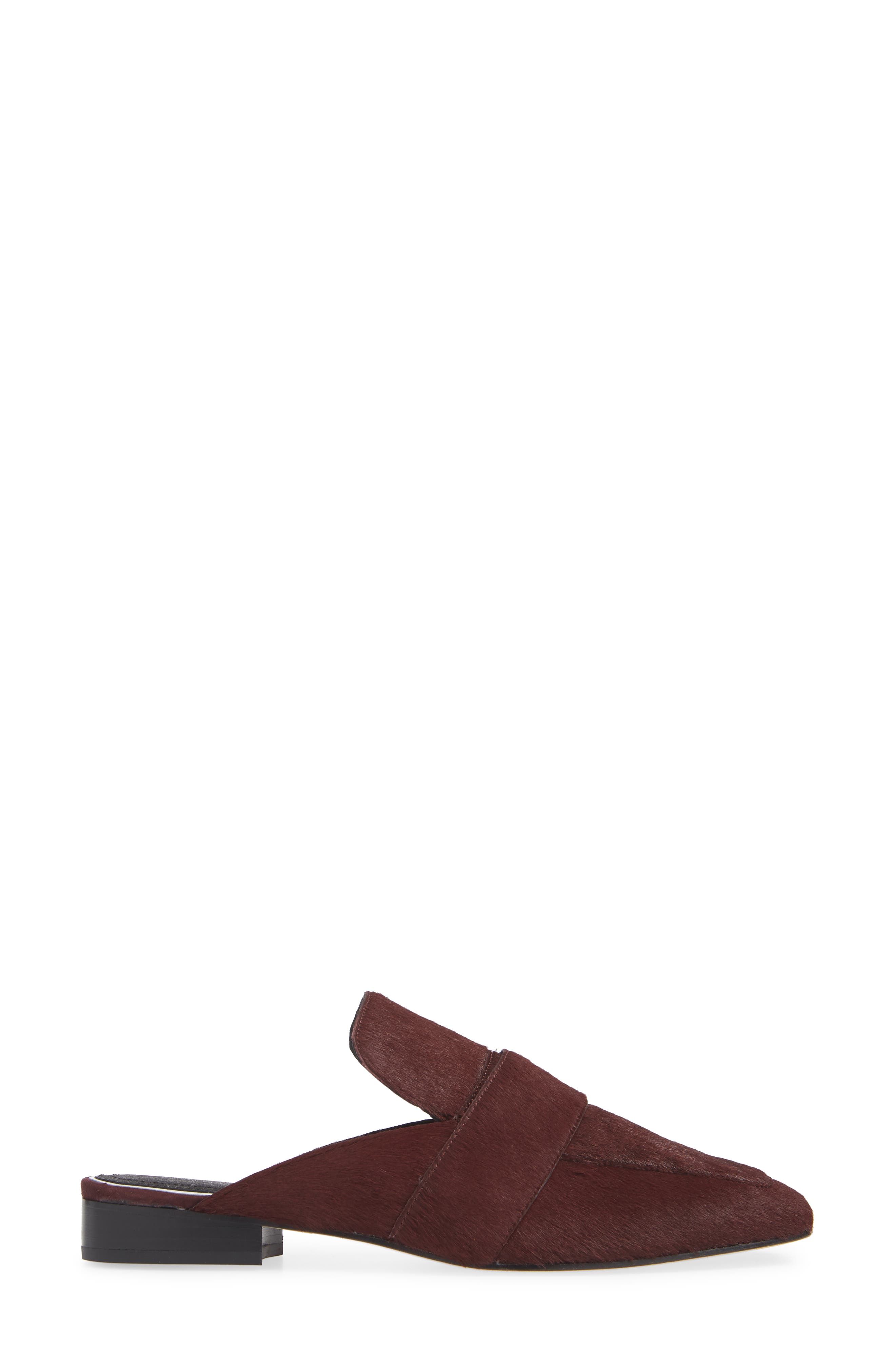 Aslen Genuine Calf Hair Loafer Mule, Alternate, color, BURGUNDY CALF HAIR