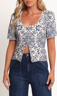 Petal & Pup Jett Mosaic Print Button Front Top
