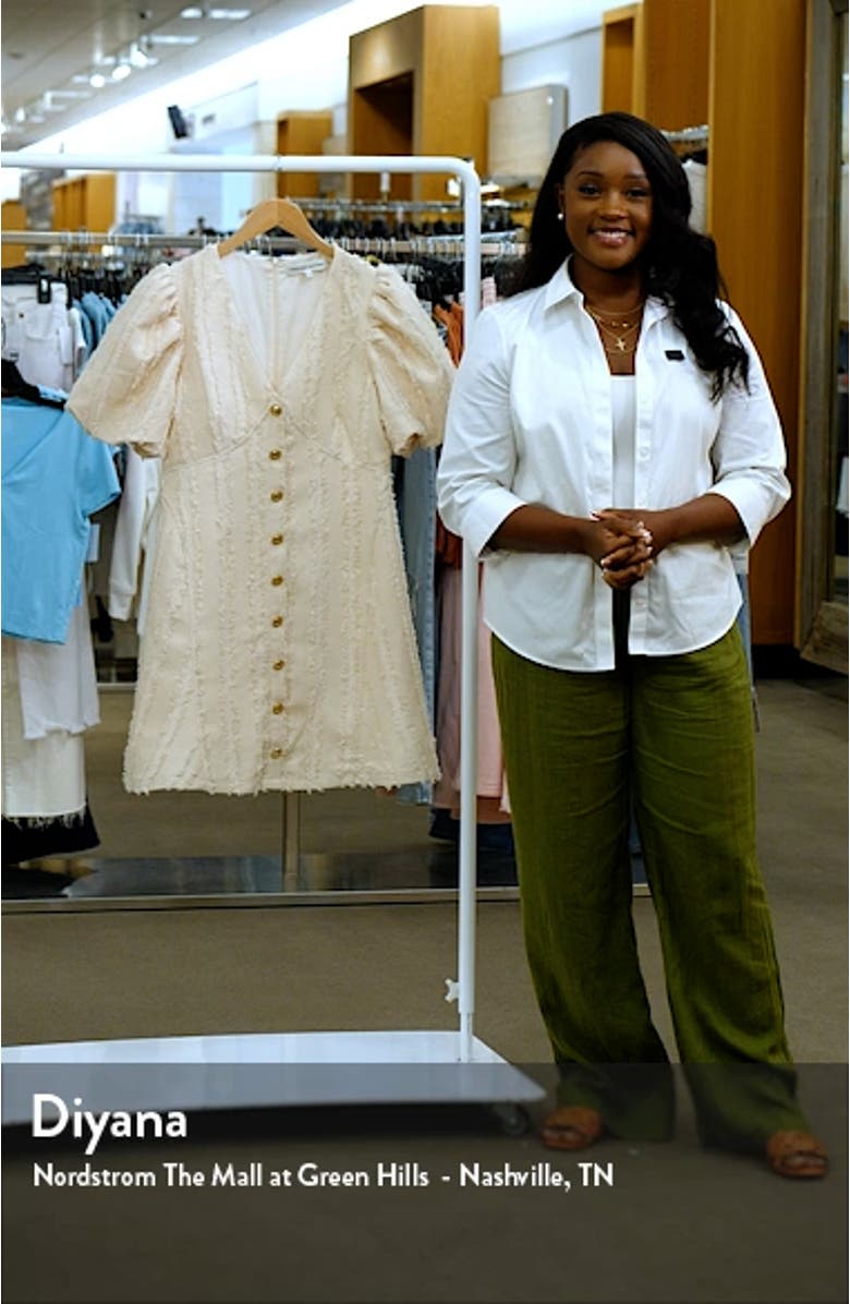 Textured Puff Sleeve Minidress, sales video thumbnail