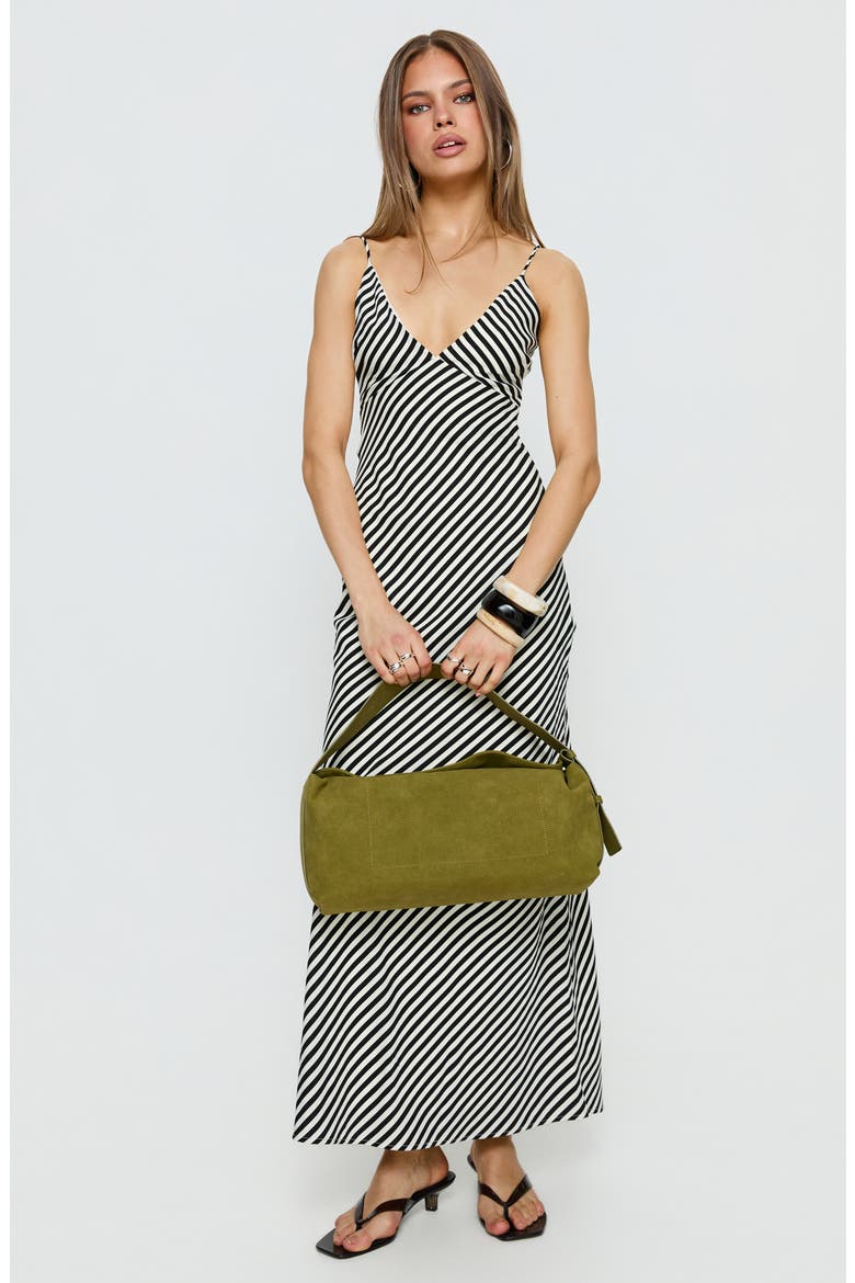 Lesondo V-Neck Maxi Dress, Alternate, color, BLACK